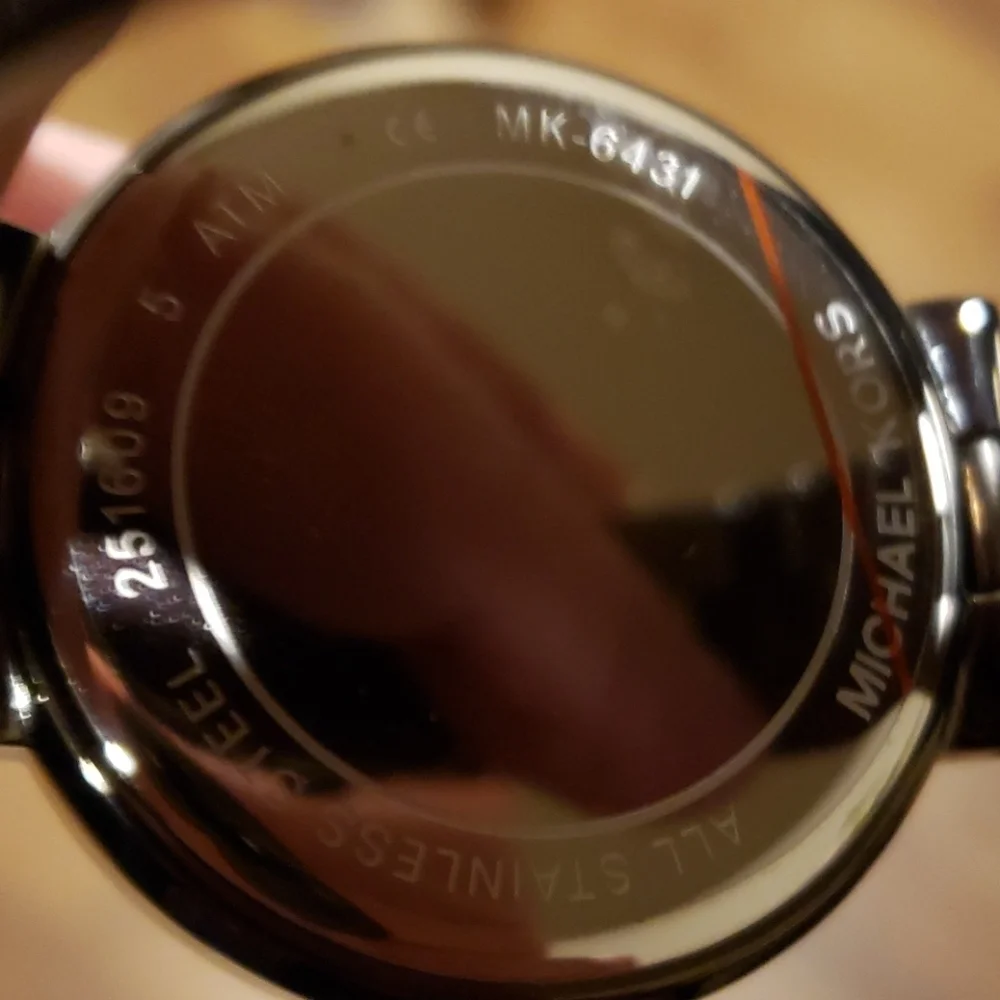 Michael kors garner watch gunmetal gold new iob